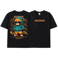 Camiseta De Algodón Para Hombre Y Mujer Con Patrón De Oso Moda Hip Hop Suelta Cómoda Transpirable Casual Oversized Para Parejas - details 18