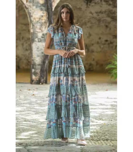 VESTIDO VUELO ROMA SUNSET AND MOON  PV2283A - 1