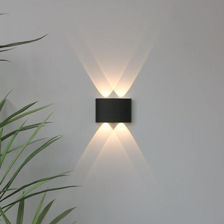 Luz De Pared LED Impermeable Para Exterior E Interior IP65 2w 4w Luz Nocturna Para Jardín Y Escaleras Moderna De Resina