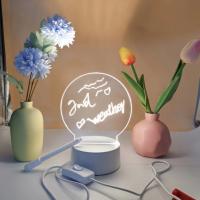 1pc LED Night Light with Warm Glow - Round Message Board Design, USB Powered, Includes Pen - Perfect for Bedroom Decor & Gifts - details 5