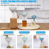 Funel De Cocina 4 En 1 Con Filtro Desmontable Funel Para Rellenar Botellas De Grado Alimenticio BPA-Free Eco-amigable - details 6