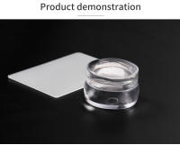 Set De 1 Unidad De Placas De Stamping Para Uñas Con Estampador Y Scraper Transparente Accesorios De Manicura Templado De Silicona Y Plástico - details 9