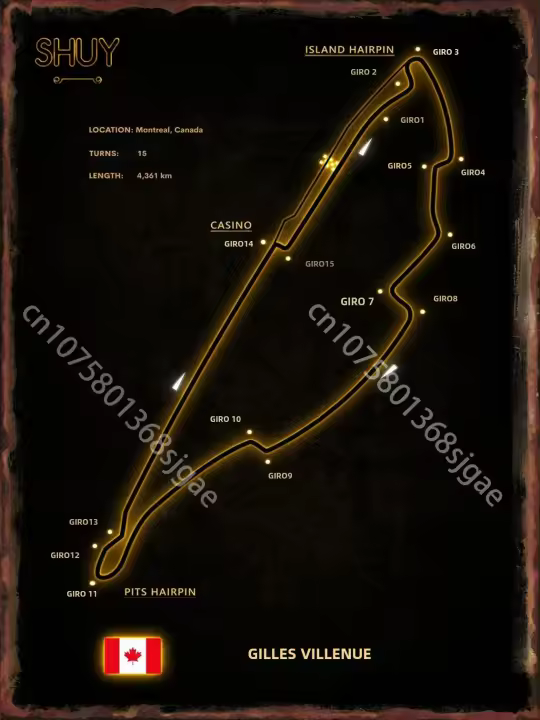 Calendario F1 2024 Signs De Metal Vintage Para Decoración De Pared De Sala Y Clubes Placa Retro De Carreras De Circuito - 1