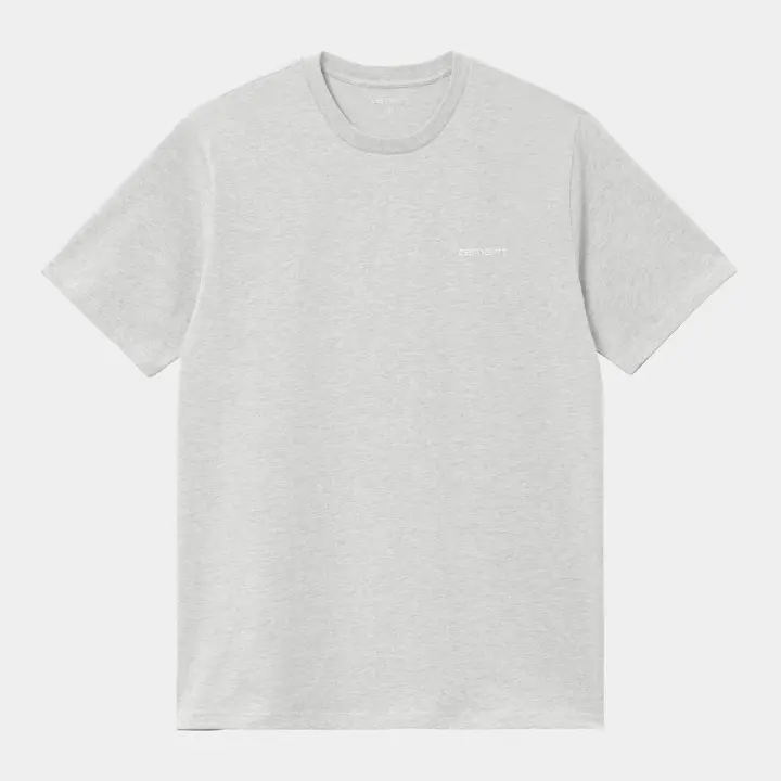 Camiseta Gris Carhartt Script Embroidery T-Shirt Ash Heather/White - 1