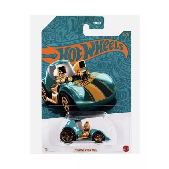 Hot Wheels  coche Tooned Twin Mill turquesa/cobre - perla y cromo 5/6 HDH54-HVX08 Mattel - 1