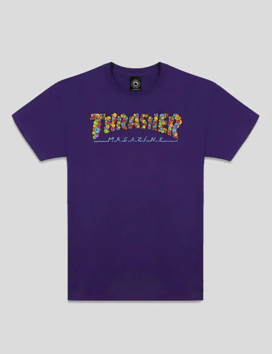 CAMISETA THRASHER SMILE BY KEVIN SPANKY TEE  PURPLE - 1