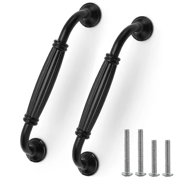 Negro mate, manijas de tiro with wide Arch Shape - 1