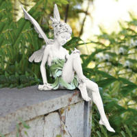 Estatua De Fae Tirsi De Resina Decoración Para Jardín Exterior Niños Escultura Decorativa De Angelita Para Courtyard Lawn Arte De Jardín Ornamento - details 6