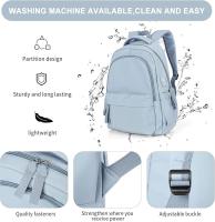 Mochila para computadora portátil, mochila para computadora portátil impermeable con bolso escolar de 16 pulgadas con carga USB - details 1
