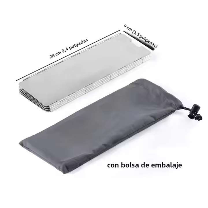 10 Placas De Escudo Contra Viento Para Estufa De Gas Aluminio Resistente Al Viento Para Camping Picnic Cocina Exterior - 1