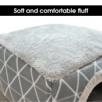 Cama De Gato Y Perro Caliente Suave Para Invierno Tamaño L/XL Color Café/Negro/Cafeína Dual Uso Nido De Descanso Para Pequeños Perros Y Gatos Pupusas Material 100% Algodón - details 5