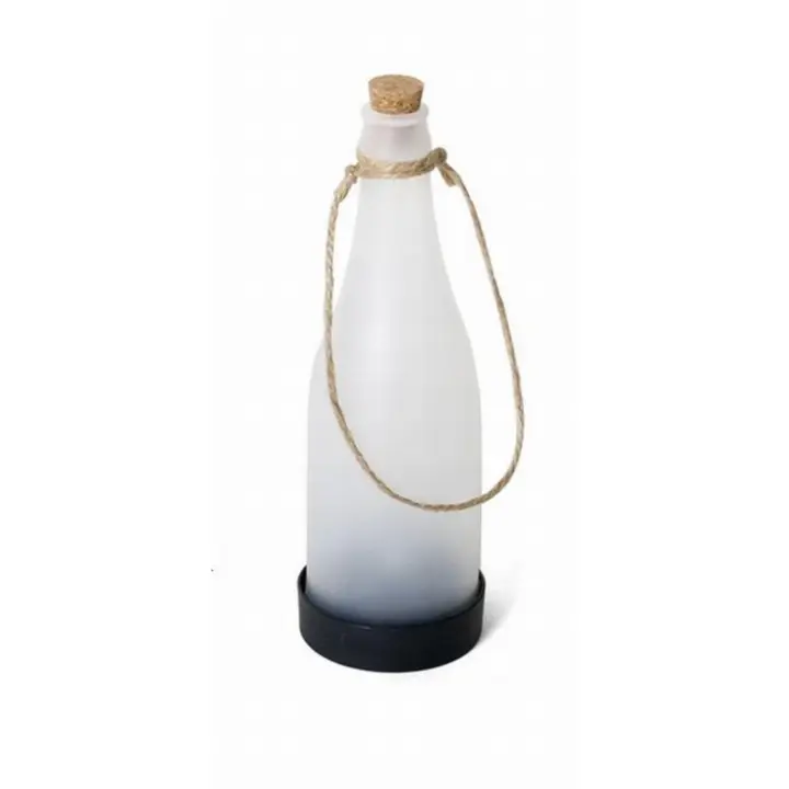 Gerimport Botella Luz Solar 8x8x23cm Batería Recargable - Iluminación Exterior Ecológica - 1