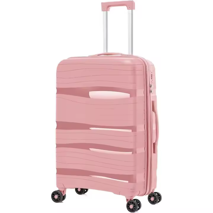 Maletas de viajes color Rosa, Equipaje de Mano, Maleta de Cabina para avión ligera y Rígida de Polipropileno con 4 Ruedas Dobles 360° y Cierre de seguridad, Maletas de Viaje varios tamaños para niño y adulto - 1