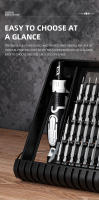 JAKEMY JM-8189 Kit De Destornilladores Magnéticos De Precisión En CR-V Para Reparación De Cámara De Móvil Gafas Herramientas Manuales Multifuncionales Con Cabezales SLOTTED Phillips TORX HEX Y-Type - details 10