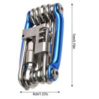 Kit De Reparación De Bicicleta Multifuncional 11 En 1 Herramientas Para Ciclismo De Montaña Con Llaves Destornilladores Cadena Hexagonal Y Tornillos - details 4