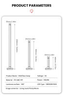 Lámpara De Piso Inteligente 150cm RGB LED Controlable Por APP Iluminación Moderna Para Dormitorio Juego Sala De Estar - details 7