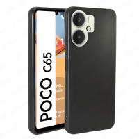 Funda + Protector Cristal Templado Opcional Para XIAOMI POCO C65 Carcasa Forro Protector, Gel TPU Silicona Suave Flexible Mate, Color Negro Transparente, Ajuste Perfecto, Acceso Conectores Carga Auriculares, Meloenvias mle18 - details 2
