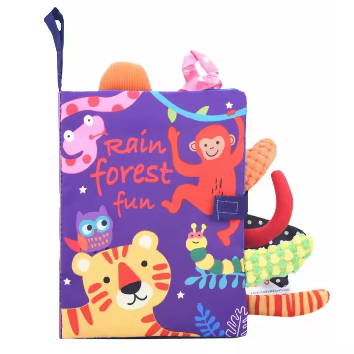 Libros De Tela Para Bebés Con Colas De Animales Suaves Juguetes Educativos Tempranos Mermaid Non-toxic Crinkle Fabric Material - 1