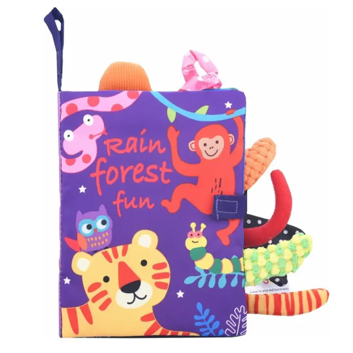 Libros De Tela Para Bebés Con Colas De Animales Suaves Juguetes Educativos Tempranos Mermaid Non-toxic Crinkle Fabric Material - 1