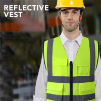 Chaleco De Seguridad Reflectante Para Verano Visibilidad Alta Con Bolsillos Cremallera Para Trabajo Nocturno Y Construcción Sin Mangas Unisex - details 10