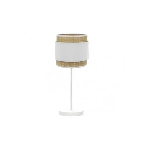 FABRILAMP Lámpara de Mesa Sobremesa Kandy 1xe14 Natural/Blanco 45x18x18 Cm - Diseño Moderno - 1