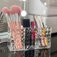 Caja De Almacenamiento Para Brochas De Maquillaje Transparente Organizador De Escritorio De Acrílico Para Lápiz Labial Y Cosméticos - details 7