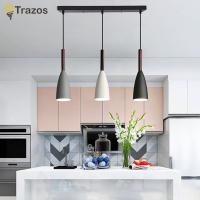 Lámpara Colgante Nórdica Moderna Con 3 Cabezas Luz Sencilla Y Multicolor Para Cocina Comedor Bar Café Material Aluminio - details 0