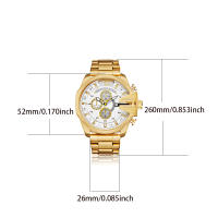 Reloj De Hombre CAGARNY Original Gran Dial 6839 Estilo Clásico Moda Casual Impermeable Acero Inoxidable Reloj De Cuarzo Para Hombres - details 8