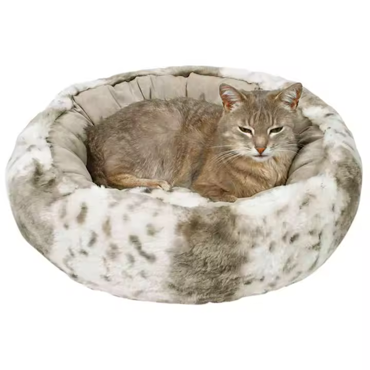 TRIXIE Cama Leika | Cama Leika, ø50 cm, Beige-Blanco/Beige - 1