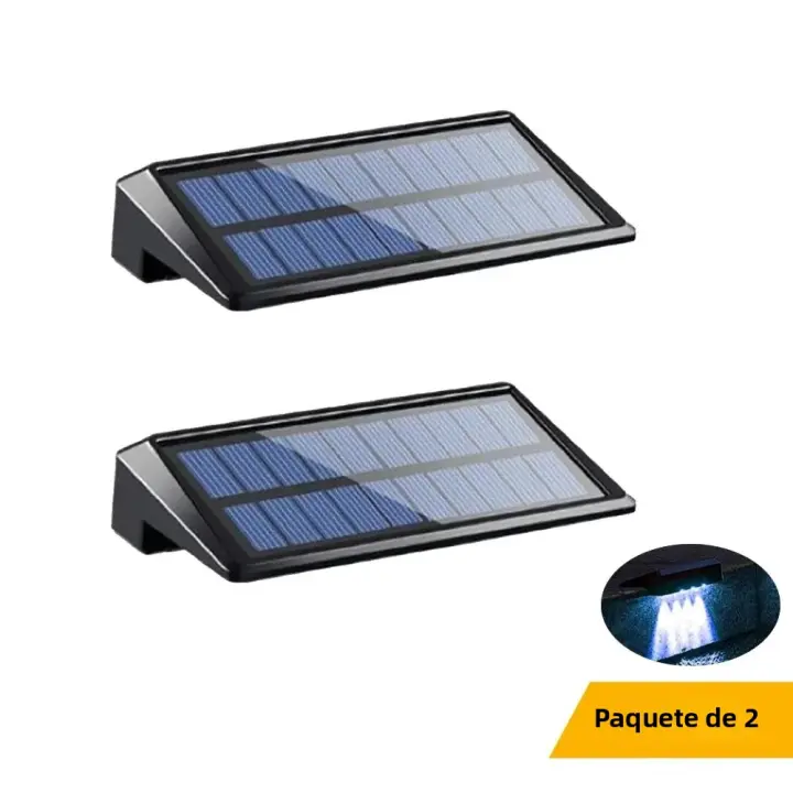 2 Pack Luces Solares Para Pared 4 LED Luces Fénix Impermeables Para Jardín Postes De Pared Camino Modernas Auto-Instaladas - 1
