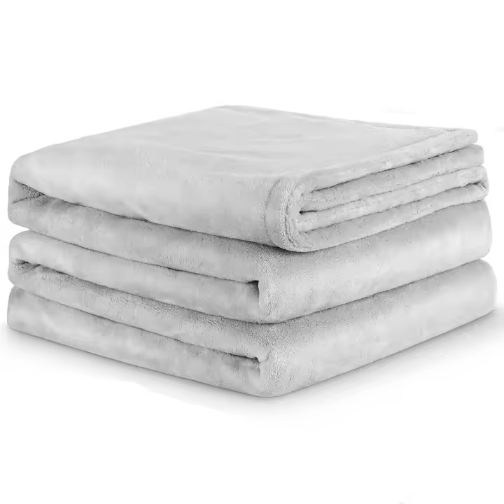 Manta Electrica, Almohadilla Eléctrica Grande Termica Cama 180x130 cm, Calentamiento Rápido, 10 Niveles de Temperatura, con Control Digital, Lavable Franela de doble cara Gris Claro - 1