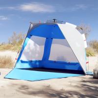 vidaXL Tienda de playa 3 personas impermeable apertura rápida Color azure blue,  Gris,  Verde mar y mas - details 0