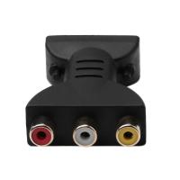 Macho a 3 RCA hembra compuesto AV audio adaptador de vídeo TV convertidor - details 0