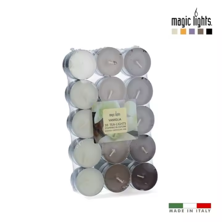 Pack 30 Velas con Aroma Vainilla 3,7cm Magic Lights - 1