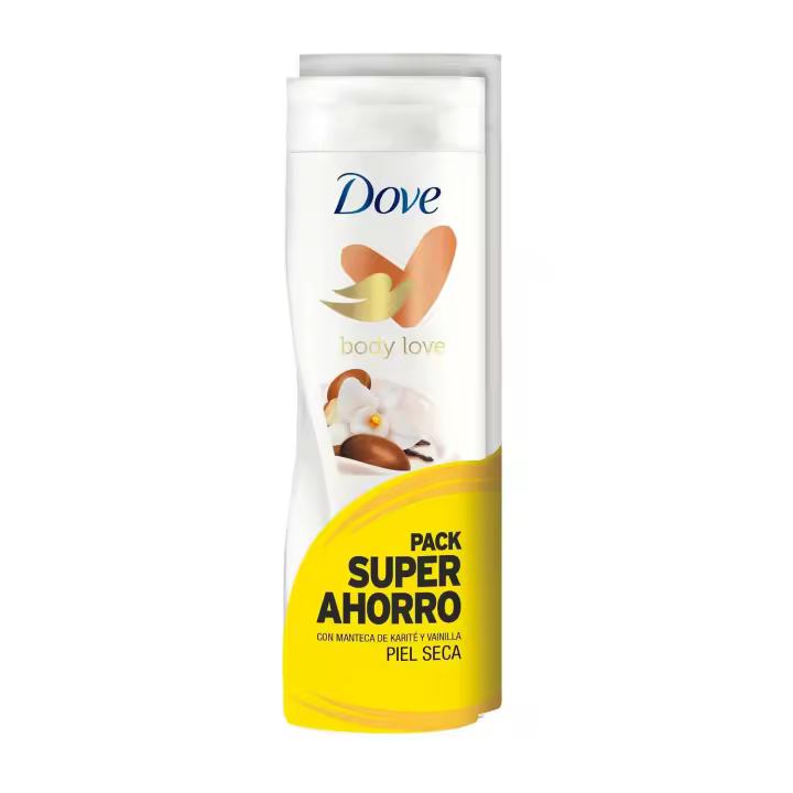 Dove Loción Corporal Cuidado Envolvente con Karité 400ml - Pack de 2 - 1