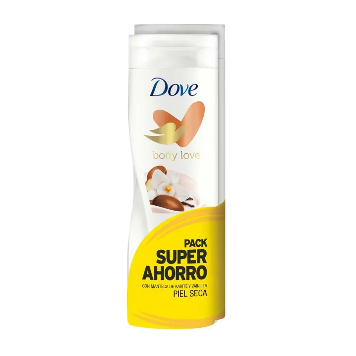 Dove Loción Corporal Cuidado Envolvente con Karité 400ml - Pack de 2 - 1