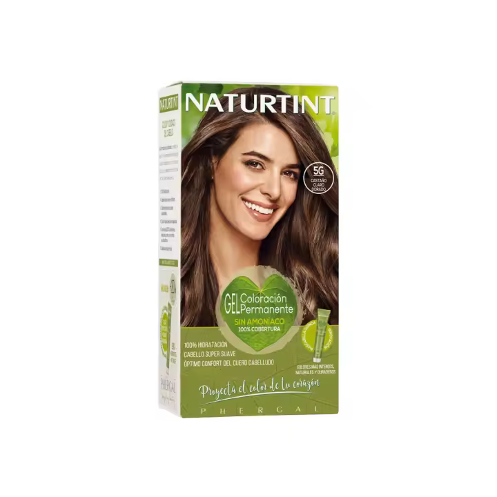 Naturtint Tinte 5G Castaño Claro Dorado Sin Amoníaco | Cobertura Total de Canas - 1