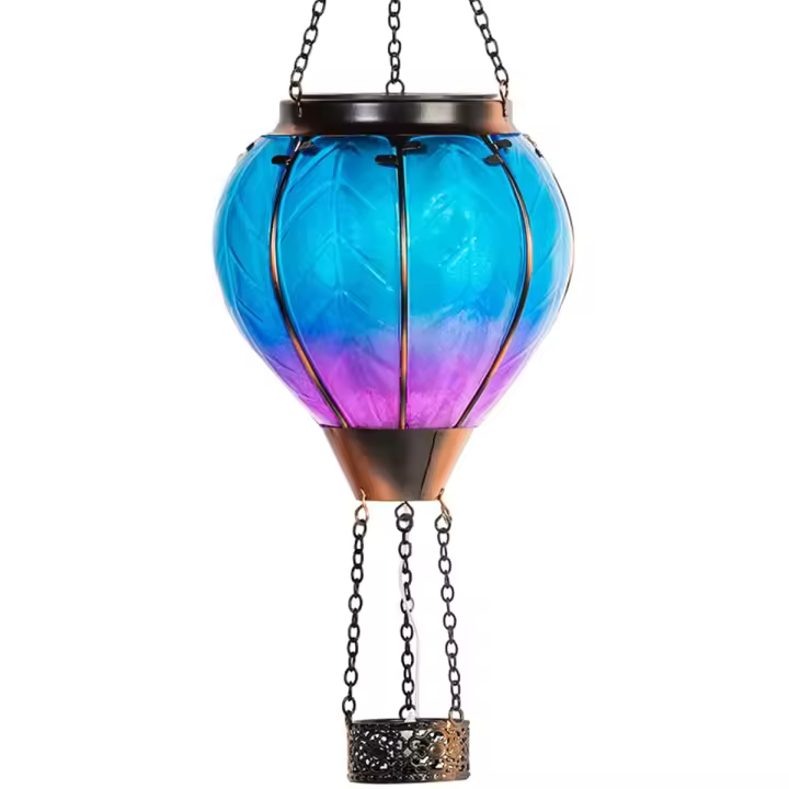 Art & Gift-linterna Solar de globo de aire caliente, luces LED colgantes alimentadas por energía Solar, decoración portátil impermeable - 1