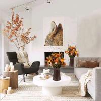 Flores artificiales de otoño con macetas de metal, centros de mesa de otoño, flores de seda artificiales, flores de otoño para interiores, jarrones, arreglos florales, centros de mesa, decoración de chimenea - details 2