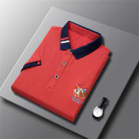 Camisa Polo Casual Para Hombres De Color Sólido Con Bordado Manga Corta Estilo Callejero Nuevo Arribo Moda Streetwear Verano - details 5