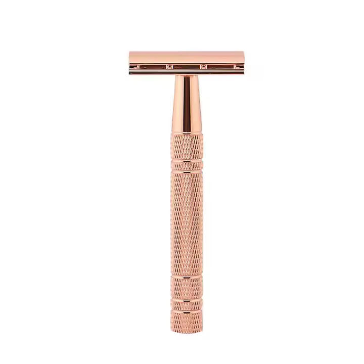 Rose Gold Women's Safety Razor with Stand - Metal Women's Razor - Safety Razor - Women's Shaving - Manual Shaving - 1