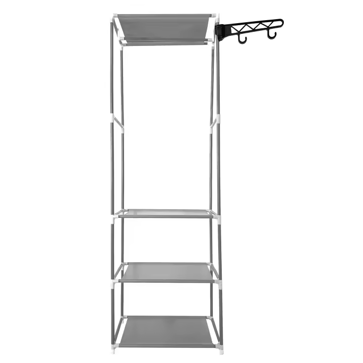 Armario Vestidor Static Nyana Home 170x55x35cm 3 Baldas 1 Colgador Barra Superior 1 Colgador Lateral Organización Hogar Chaquetas Complementos Sombreros - Transforma Tu Habitación - 1