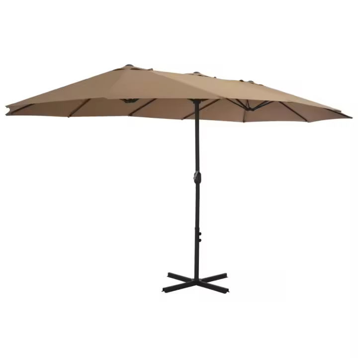 Sombrilla de Jardín con postes de Aluminio taupe 460x270 cm - 1
