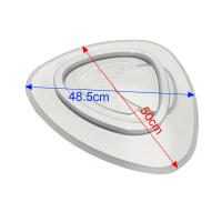 Hola LED Lámpara de Techo LED Triangular 120W 220V CCT 3000K-6500K - details 0