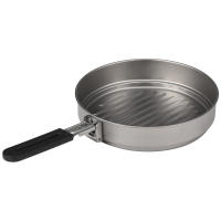 Lixada Sartén De Titanio 1100ml Ultraligera Con Mango Plegable Para Cocinar Al Aire Libre Camping Senderismo Montañismo - details 0