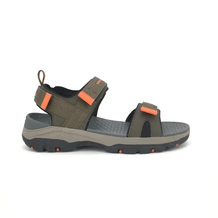 Sandalia de Skechers para hombre, mod.205112, Sandalia tres cinta textil adhesivas ajustables y plantilla memory foam muy cómodas - 1