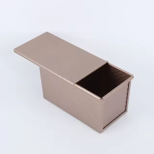 1Pc Molde De Panecillo Pullman Para Hornear Y Tostar Con Tapa Y Platos Herramienta De Hornear Dishes Metálicas No Adherentes - 1
