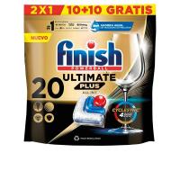 Finish Pastillas Para Lavavajillas Ultimate Plus 20 Unidades, Pack 4x20 Total 80 Cápsulas, Máxima Limpieza y Brillo Diamante, Cuida y Protege - details 0