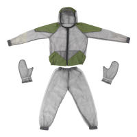 Traje Repelente De Mosquitos Para Exteriores Chaqueta Malla Con Capucha Protección Insecticida Para Pesca Y Camping Con Guantes Y Camisa - details 11