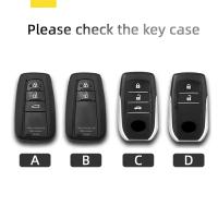 Funda De Llave De Coche En Cuero Para Toyota Prius Camry Corolla CHR C-HR RAV4 Land Cruiser 2/3 Botones Accesorios De Cuero Sastre - details 0